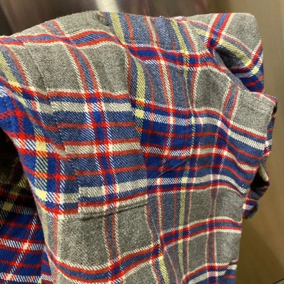 L. L. Bean Signature Organic Cotton Flannel Button Up Shirt Slim Fit XXL 507625 - Picture 12 of 14